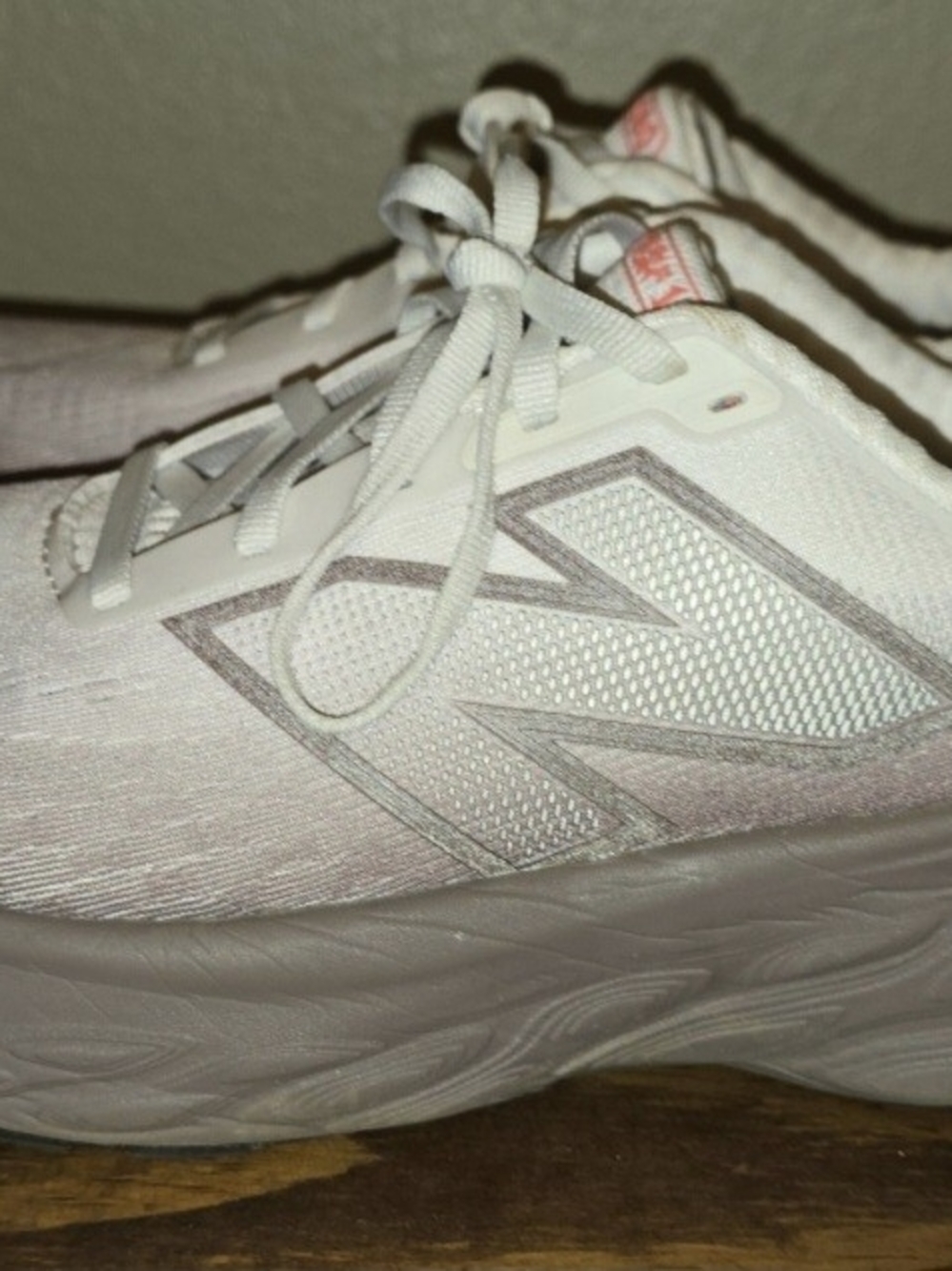 New Balance Women's White Athletic Walking Shoe with Gray Accents